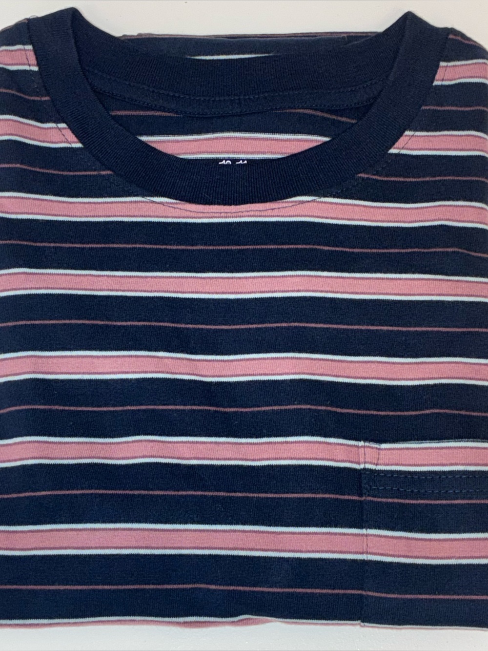 Y2K Style Goodfellow & Co Navy/Pink/White Striped Tee Mens L